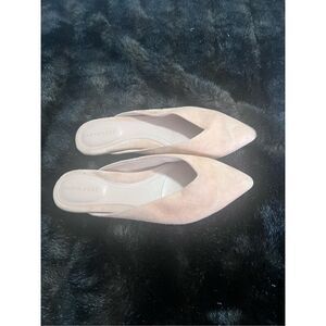 Taryn Rose Fayth Pointed Toe Loafers Womens Size 7.5 B dusty pink Suede Shoes